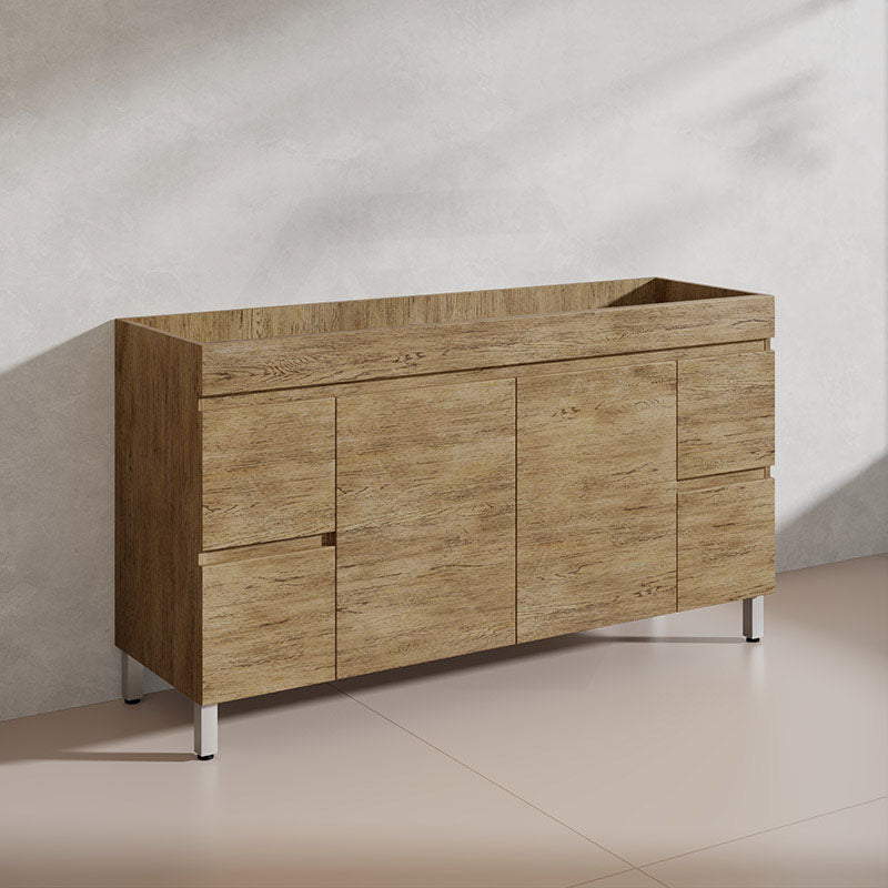 Lukka 1500mm Camden Morden Freestanding Vanity E0 MDF Cabinet Single/Double Bowls In Various Color