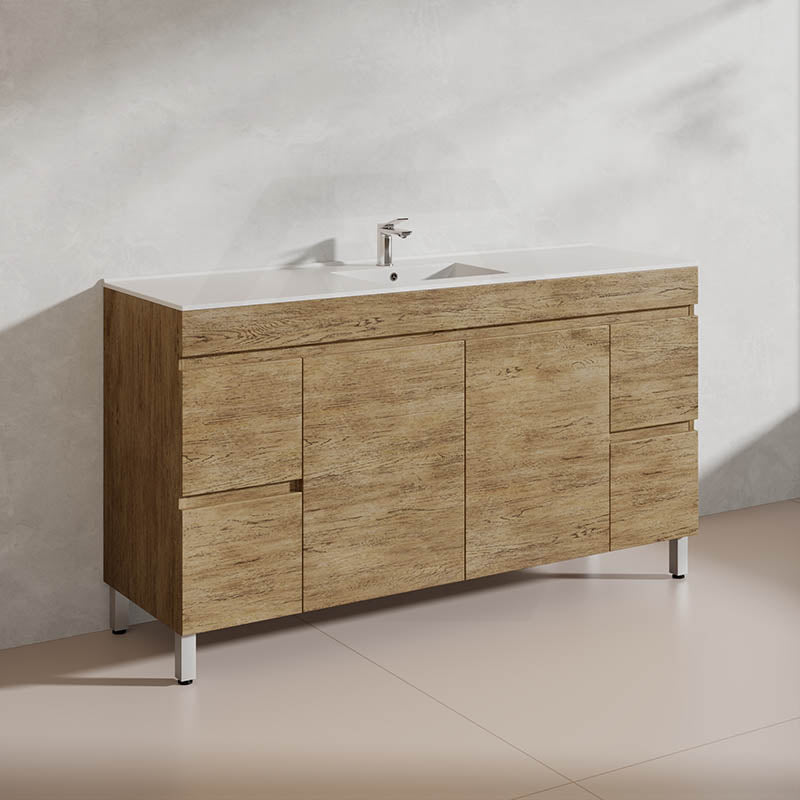 Lukka 1500mm Camden Morden Freestanding Vanity E0 MDF Cabinet Single/Double Bowls In Various Color