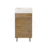 Lukka 450x250x780mm Camden Modern Freestanding Mini Vanity Cabinet PVC Film Coastal/Prime Oak With Ceramic Top
