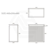 Lukka Crete 420x255x480mm Matt Black/White PVC Mini Wall Hung Vanity with Soft Closing Finger Pull Fluted Door