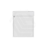 Lukka Crete 420x255x480mm Matt Black/White PVC Mini Wall Hung Vanity with Soft Closing Finger Pull Fluted Door