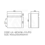 Lukka Camden Modern 420x250x500mm Prime/Coastal Oak E0 MDF Mini Wall Hung Vanity with Soft Closing Finger Pull Doors