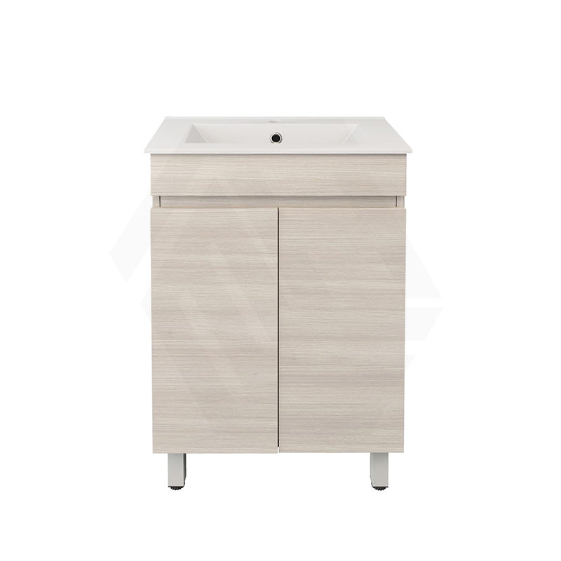 Lukka Camden Modern 600mm Narrow Freestanding Vanity E0 MDF Wood Grain PVC Film Cabinet Variant Colour Available