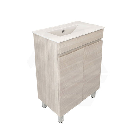 Lukka Camden Modern 600mm Narrow Freestanding Vanity E0 MDF Wood Grain PVC Film Cabinet Variant Colour Available