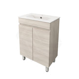 Lukka Camden Modern 600mm Narrow Freestanding Vanity E0 MDF Wood Grain PVC Film Cabinet Variant Colour Available