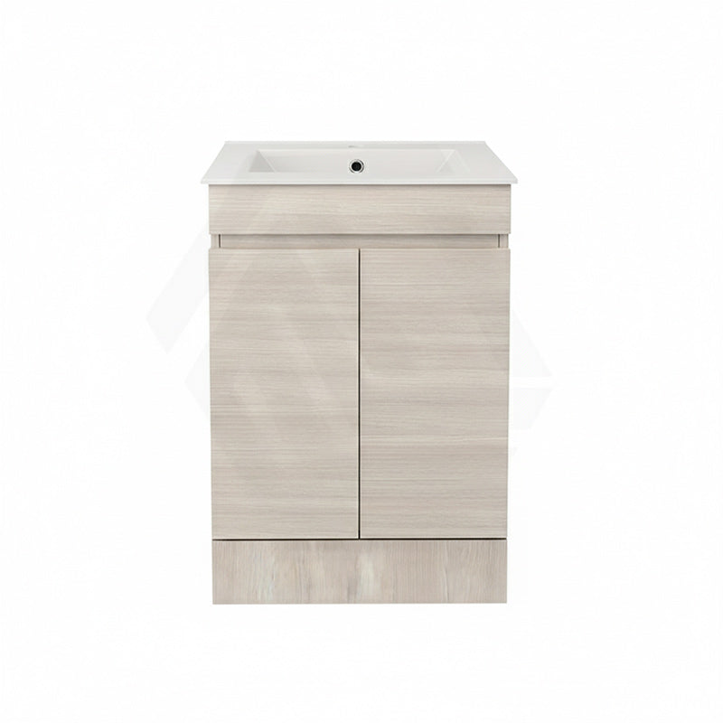 Lukka Camden Modern 600mm Narrow Freestanding Vanity E0 MDF Wood Grain PVC Film Cabinet Variant Colour Available