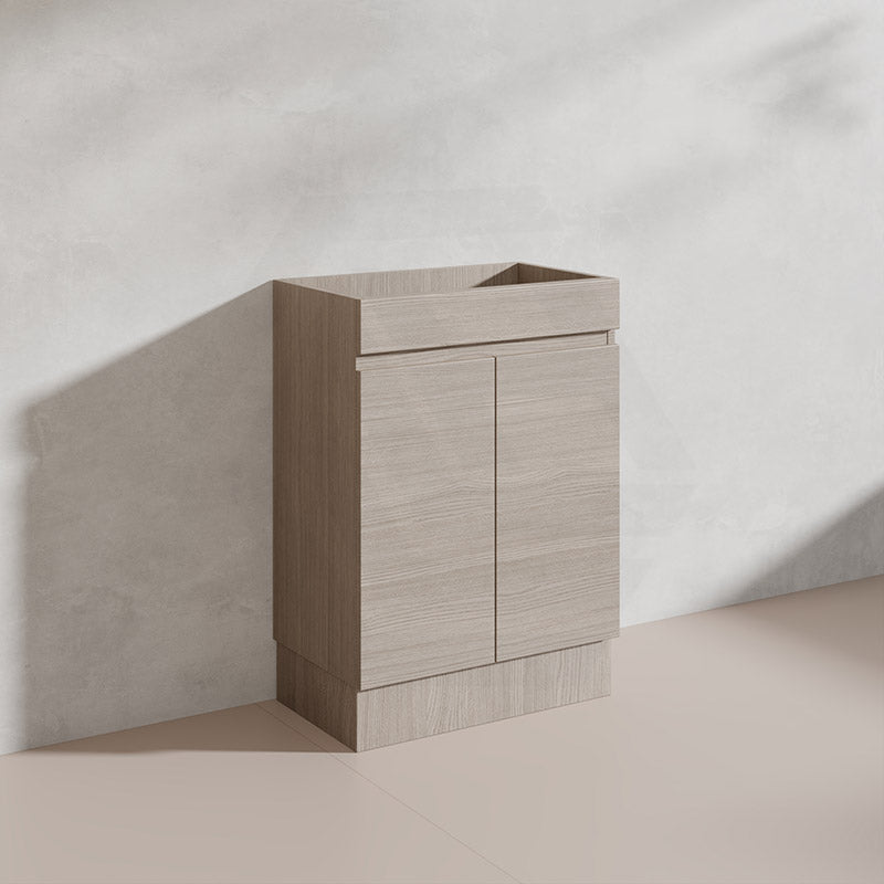Lukka Camden Modern 600mm Narrow Freestanding Vanity E0 MDF Wood Grain PVC Film Cabinet Variant Colour Available