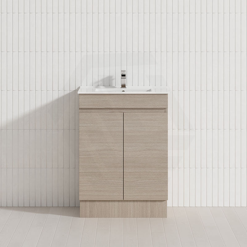 Lukka Camden Modern 600mm Narrow Freestanding Vanity E0 MDF Wood Grain PVC Film Cabinet Variant Colour Available