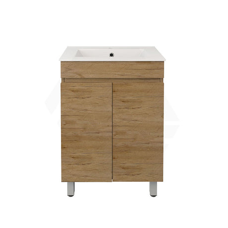 Lukka Camden Modern 600mm Narrow Freestanding Vanity E0 MDF Wood Grain PVC Film Cabinet Variant Colour Available