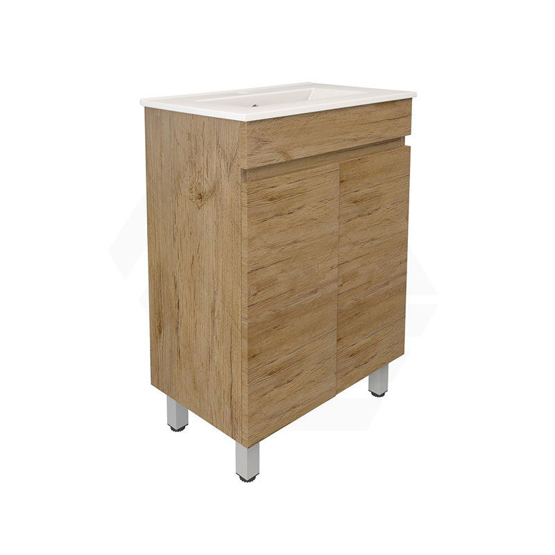 Lukka Camden Modern 600mm Narrow Freestanding Vanity E0 MDF Wood Grain PVC Film Cabinet Variant Colour Available