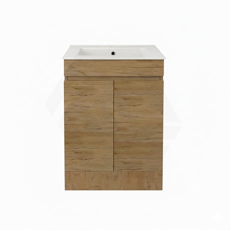 Lukka Camden Modern 600mm Narrow Freestanding Vanity E0 MDF Wood Grain PVC Film Cabinet Variant Colour Available