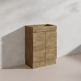 Lukka Camden Modern 600mm Narrow Freestanding Vanity E0 MDF Wood Grain PVC Film Cabinet Variant Colour Available