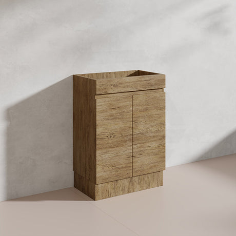 Lukka Camden Modern 600mm Narrow Freestanding Vanity E0 MDF Wood Grain PVC Film Cabinet Variant Colour Available
