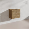 Lukka Camden Modern 600mm Narrow Wall Hung Vanity E0 MDF Thermolaminated with Wood Grain PVC Film Cabinet Variant Colour Available
