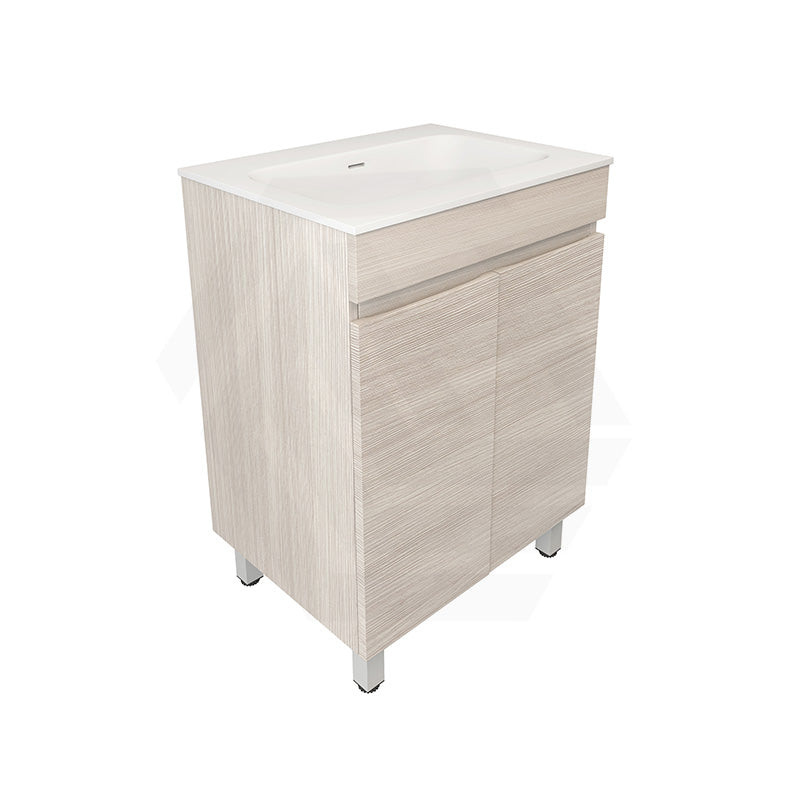 Lukka Camden Modern 600mm Freestanding Vanity E0 MDF Wood Grain PVC Film Cabinet Variant Colour Available