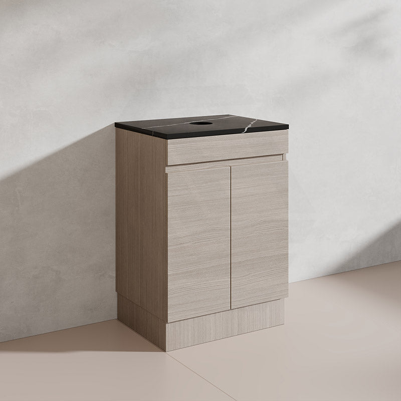 Lukka Camden Modern 600mm Freestanding Vanity E0 MDF Wood Grain PVC Film Cabinet Variant Colour Available
