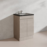 Lukka Camden Modern 600mm Freestanding Vanity E0 MDF Wood Grain PVC Film Cabinet Variant Colour Available