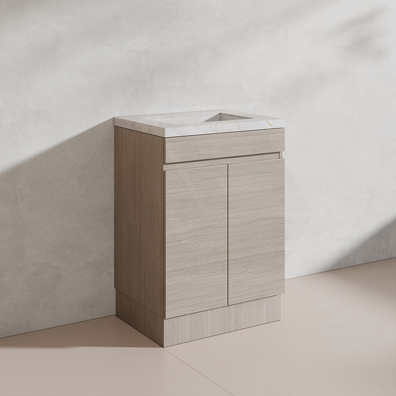 Lukka Camden Modern 600mm Freestanding Vanity E0 MDF Wood Grain PVC Film Cabinet Variant Colour Available