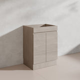 Lukka Camden Modern 600mm Freestanding Vanity E0 MDF Wood Grain PVC Film Cabinet Variant Colour Available
