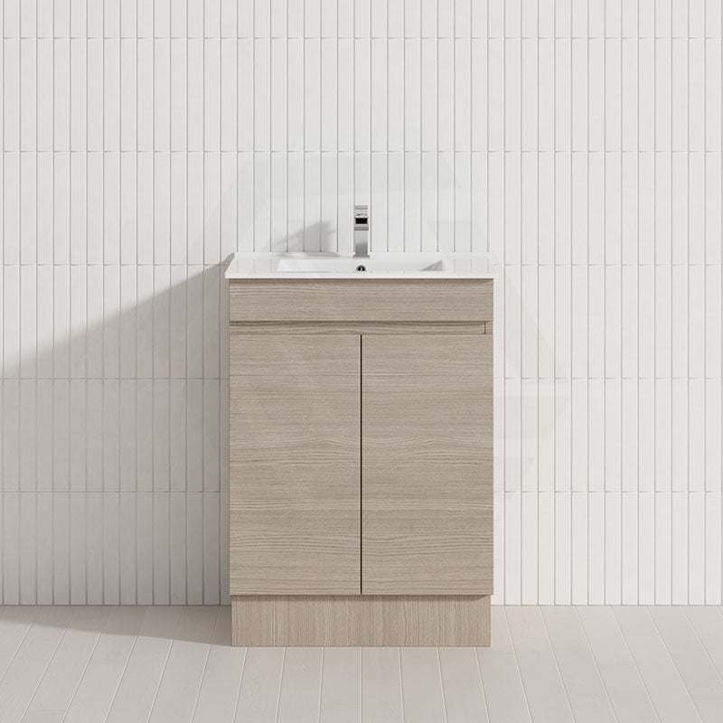Lukka Camden Modern 600mm Freestanding Vanity E0 MDF Wood Grain PVC Film Cabinet Variant Colour Available