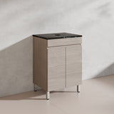 Lukka Camden Modern 600mm Freestanding Vanity E0 MDF Wood Grain PVC Film Cabinet Variant Colour Available