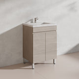 Lukka Camden Modern 600mm Freestanding Vanity E0 MDF Wood Grain PVC Film Cabinet Variant Colour Available