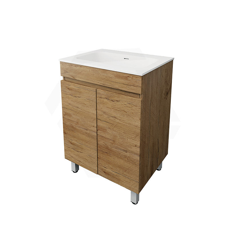 Lukka Camden Modern 600mm Freestanding Vanity E0 MDF Wood Grain PVC Film Cabinet Variant Colour Available