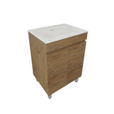 Lukka Camden Modern 600mm Freestanding Vanity E0 MDF Wood Grain PVC Film Cabinet Variant Colour Available