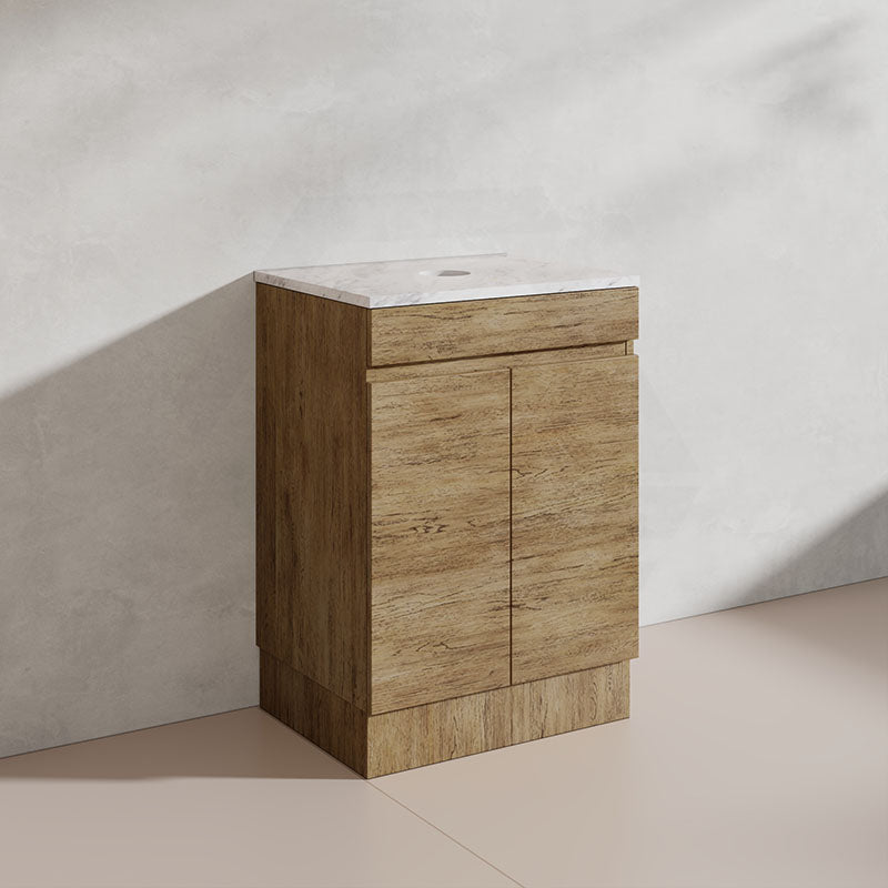 Lukka Camden Modern 600mm Freestanding Vanity E0 MDF Wood Grain PVC Film Cabinet Variant Colour Available