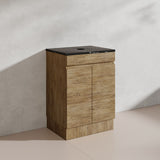 Lukka Camden Modern 600mm Freestanding Vanity E0 MDF Wood Grain PVC Film Cabinet Variant Colour Available