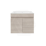 Lukka Camden Modern 600mm Wall Hung Vanity E0 MDF Wood Grain PVC Film Cabinet Variant Colour Available