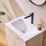 Lukka Camden Modern 600mm Wall Hung Vanity E0 MDF Wood Grain PVC Film Cabinet Variant Colour Available