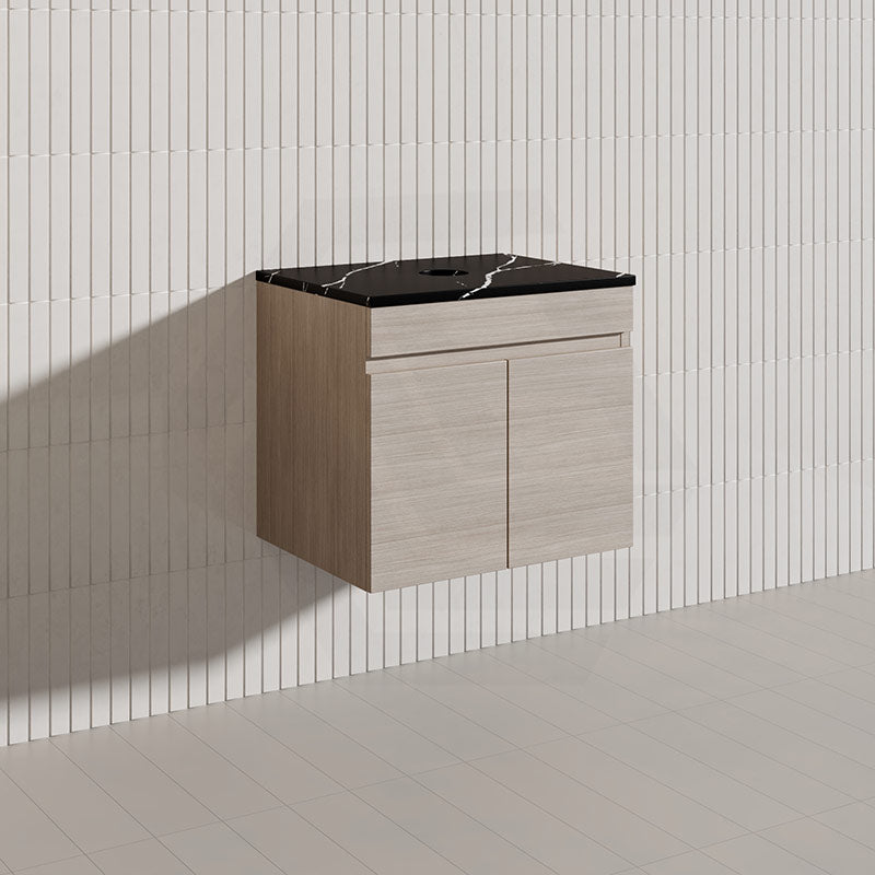 Lukka Camden Modern 600mm Wall Hung Vanity E0 MDF Wood Grain PVC Film Cabinet Variant Colour Available