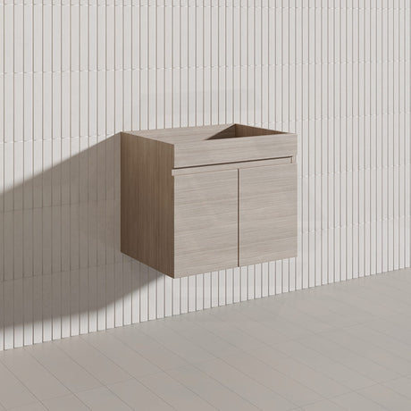 Lukka Camden Modern 600mm Wall Hung Vanity E0 MDF Wood Grain PVC Film Cabinet Variant Colour Available