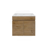 Lukka Camden Modern 600mm Wall Hung Vanity E0 MDF Wood Grain PVC Film Cabinet Variant Colour Available