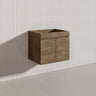 Lukka Camden Modern 600mm Wall Hung Vanity E0 MDF Wood Grain PVC Film Cabinet Variant Colour Available
