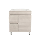 Lukka Camden Modern 750mm Freestanding Vanity E0 MDF Wood Grain PVC Film Cabinet with Left/Right Hand Drawers In Various Colours