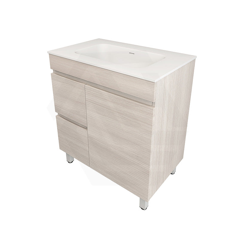 Lukka Camden Modern 750mm Freestanding Vanity E0 MDF Wood Grain PVC Film Cabinet with Left/Right Hand Drawers In Various Colours