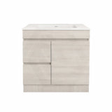 Lukka Camden Modern 750mm Freestanding Vanity E0 MDF Wood Grain PVC Film Cabinet with Left/Right Hand Drawers In Various Colours