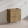 Lukka Camden Modern 750mm Freestanding Vanity E0 MDF Wood Grain PVC Film Cabinet with Left/Right Hand Drawers In Various Colours