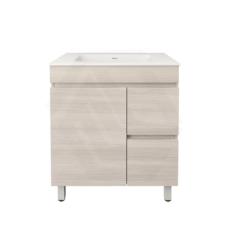 Lukka Camden Modern 750mm Freestanding Vanity E0 MDF Wood Grain PVC Film Cabinet with Left/Right Hand Drawers In Various Colours