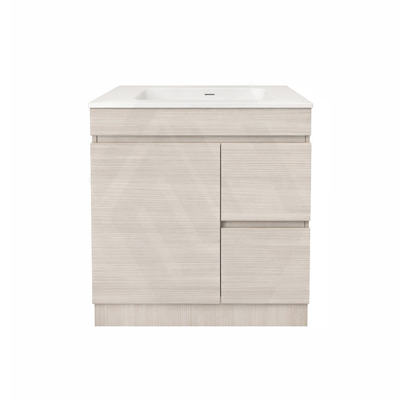 Lukka Camden Modern 750mm Freestanding Vanity E0 MDF Wood Grain PVC Film Cabinet with Left/Right Hand Drawers In Various Colours