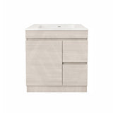 Lukka Camden Modern 750mm Freestanding Vanity E0 MDF Wood Grain PVC Film Cabinet with Left/Right Hand Drawers In Various Colours