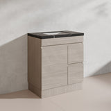 Lukka Camden Modern 750mm Freestanding Vanity E0 MDF Wood Grain PVC Film Cabinet with Left/Right Hand Drawers In Various Colours