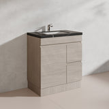 Lukka Camden Modern 750mm Freestanding Vanity E0 MDF Wood Grain PVC Film Cabinet with Left/Right Hand Drawers In Various Colours