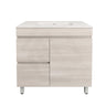 Lukka Camden Modern 900mm Freestanding Vanity E0 MDF Wood Grain PVC Film Cabinet with Left/Right Hand Drawers In Various Colours