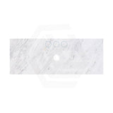 18mm Thick Lukka Carrara White Marble Top with Center Waste Hole, 12/10/2 O'clock Semi Drilled Tap Hole Available At the Back 605-1505mm