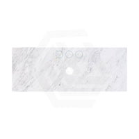 18mm Thick Lukka Carrara White Marble Top with Center Waste Hole, 12/10/2 O'clock Semi Drilled Tap Hole Available At the Back 605-1505mm