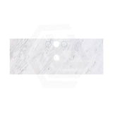 18mm Thick Lukka Carrara White Marble Top with Center Waste Hole, 12/10/2 O'clock Semi Drilled Tap Hole Available At the Back 605-1505mm