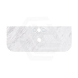 18mm Thick Lukka Carrara White Marble Curved Top with Center Waste Hole, 12/10/2 O'clock Semi Drilled Tap Hole Available At the Back 605-1505mm